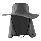 Chapéu Australiano Pescador C/ Capuz Proteção