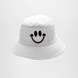 Chapeu Bucket Smile Sorriso Hat Estiloso Moda Top Promoção