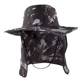 Chapéu Camuflado Com Proteção Camping