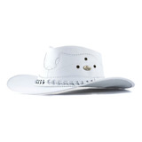 Chapéu Country Estilo Americano De Couro Legítimo Peão Luxo