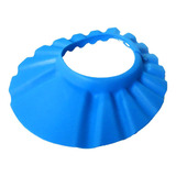Chapéu De Banho Protetor Viseira Lava Cabeça Bebês Azul