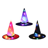 Chapéu De Bruxa C/ Luz Led Fantasia Adereço Halloween