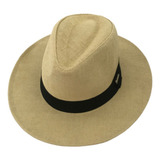 Chapéu Moda Panamá Aba Larga Casual Praia Masculino Feminino