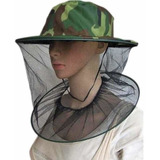 Chapéu Pescador Camuflado C/proteção Anti-moscas Mosquitos