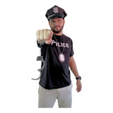 Chapéu Policial C/ Bigode E Algema Cap