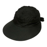 Chapéu Praia Feminino Piscina Protetor Solar Preto Aba Grand