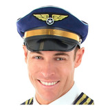 Chapéu Quepe Aviador Luxo Importado Para Fantasia Carnaval