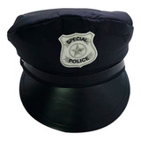 Chapéu Quepe Boina Preto Policial Fantasia Carnaval Adulto