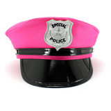 Chapéu Quepe Boina Rosa Policial Fantasia Carnaval 