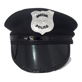 Chapéu Quepe Fantasia Policial Boina Preto