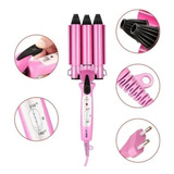 Chapinha Modelador Cabelo Cerâmica Tri-ondas Ondulador 110v