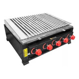 Char Broiler Grelha Picanheira 60x60 A Gás Inox De Mesa