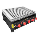 Charbroiler A Gás 60x60 Para Hamburguerias Foodtruck Grelha