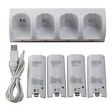 Charging Station Do +4* 2800 Mah Batteries For Wii White
