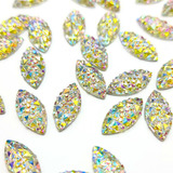 Chaton Navete Cascalho 7x15mm - Furta Cor - 25 Unid. - Br
