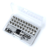 Chave Catraca E Adaptador Magnético 32 Peças Bits Adaptador