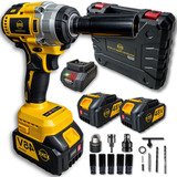 Chave De Impacto 48v Furadeira Parafusadera 2 Bateria Bivolt