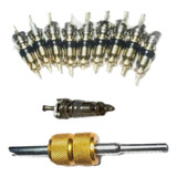 Chave De Válvula Schrader R12 / R134 + 10 Núcleo De Válvula
