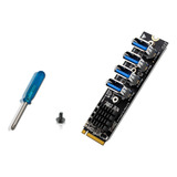 Chave M M.2 Para Placa Adicional Pci-e X1 4 Portas Usb 3.