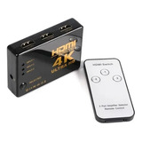 Chaveador Comutador Hdmi 3x1 Switch 4k 3d Uhd Full Hd
