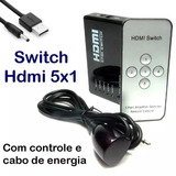 Chaveador Seletor Hub Switch Hdmi 5x1 C/ Controle Oferta