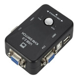 Chaveador Switch Kvm + 2 Usb Monitor Mouse Cpu