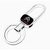 Chaveiro 2 Argolas Metal Citroen Carro Mosquetão Gatilho