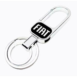 Chaveiro 2 Argolas Metal Fiat Carro Mosquetão Gatilho 