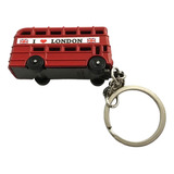 Chaveiro Carrinho Ônibus De Londres Metal Vermelho London 