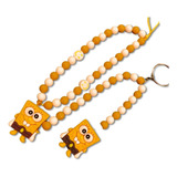 Chaveiro E Cordinha Celular Phone Strap Alça Bob Esponja