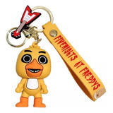 Chaveiro Fnaf Chica 3d 7cm X 5,5cm Emborrachado Com Alça