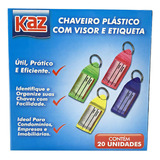 Chaveiro Identificação Plastico Visor Etiqueta Caixa 20 Un