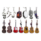 Chaveiro Musical Guitarra Instrumento Música Bateria