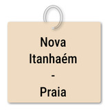 Chaveiro Nova Itanhaém - Praia Mdf Souvenir C/ Argola