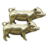 Chaveiro Piggy Com Decoração Chinesa, 2 Peças