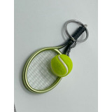 Chaveiro Raquete De Tennis Com Bola Torneio Roland Garros