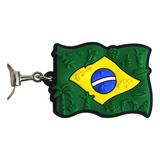 Chaveiro Turístico Bandeira Do Brasil Oficial Emborrachado