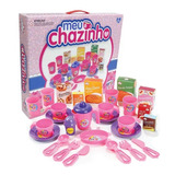 Chazinho Infantil Pratinho Xicara Pires Talher De Brinquedo