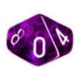  Chessex: D10 Conjunto De 10 Dados Translúcidos: Roxo E Bran