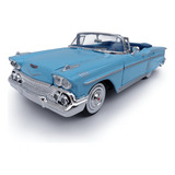 Chevrolet Impala 1958 Conversivel 1:24 Azul