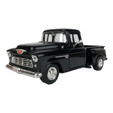 Chevy 1955 V8 5100 Pick Up Marta Rocha Stepside 1:24 Preto