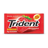 Chicle Trident Morango 8g Caixa C/21