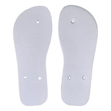 Chinelo Branco Com Tecido P/ Sublimação Sem Tiras 2 Pares