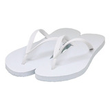 Chinelo Branco Com Tecido Para Sublimação E Tiras - 5 Pares