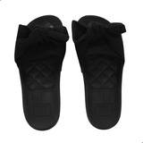 Chinelo Com Laço Slide Moleca Casual Preto Comfy Style