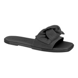 Chinelo Feminino Moleca Slide Laço Baixinho