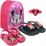 Chinelo Infantil Babuche Kit Menino Menina Personagem Bolsa