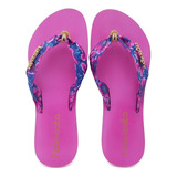 Chinelo Rasteira Sandália Feminina Tecido Estampado K125