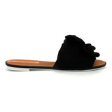 Chinelo Rasteirinha Feminino Moleca Slide Com Laço 5297.