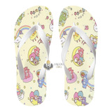 Chinelo Ursinhos Carinhosos Nuvens Desenho Antigo